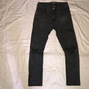 Dark grey ripped jeans